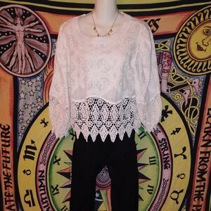 Hailey And Co. Chic White Lace Women's Blouse